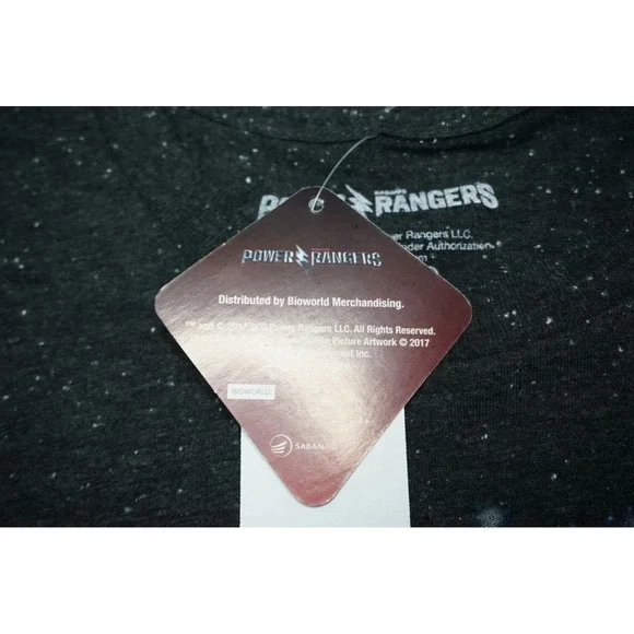 Saban's Power Rangers Movie Men Large Black Nep Bioworld T-Shirt NEW - Picture 4 of 11